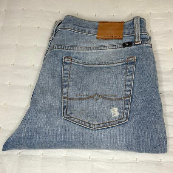 Lucky Brand Sienna Cigarette Distressed Jeans Mid Rise Women's 10/30 Light Blue - Picture 12 of 12